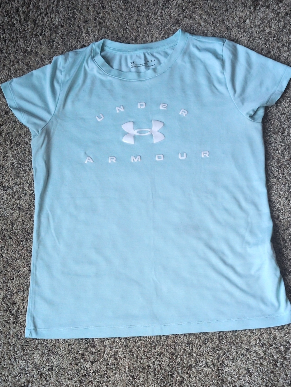 Under Armour Women's Short Sleeve Logo Tee — Light Aqua